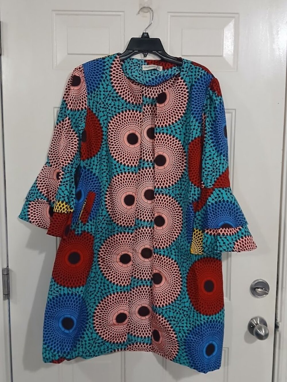 Shenbolen African Midi Jacket Ankara Print For Women Size